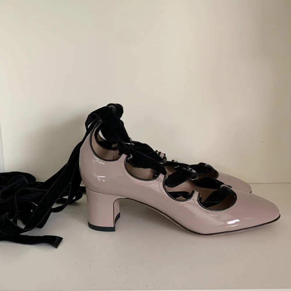 New Valentino ballerina patent heels